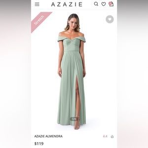 Azazie - Off The Shoulder Bridesmaid Dress, Sage